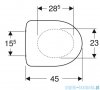 Geberit Selnova deska WC Duroplast 500331011